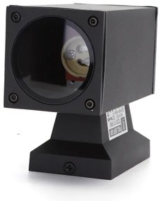 Aigostar - Applique da esterno 1xGU10/230V nero IP65 quadrato