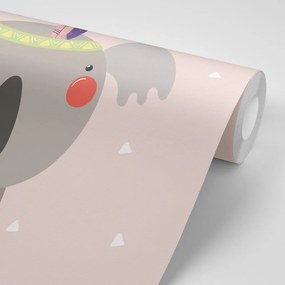 Carta da parati – Koala con piuma indiana
