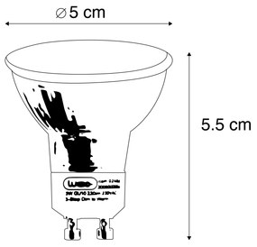 Set di 5 GU10 3 fasi dimmerabile in Kelvin Lampada LED 3W 180 lm 2000K-2700K