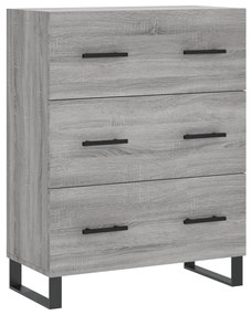 Credenza grigio sonoma 69,5x34x90 cm in legno multistrato