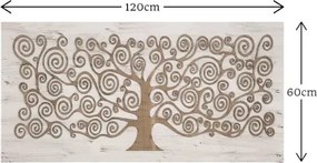 Quadro albero della vita Klimt 60x120 cm figura intagliata