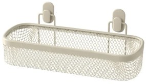 Mensola bagno rettangolare crema in acciaio con 1 ripiano - Taki