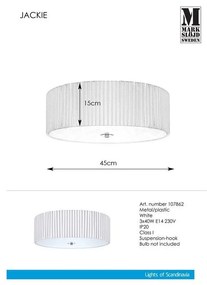 Plafond 3L bianco a soffitto, ⌀ 45 cm Jackie - Markslöjd