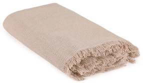 Copriletto marrone in cotone riciclato 170x205 cm Merlin - Mijolnir