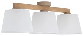 Brilagi - Lampadario da soffitto a montaggio superficiale LATTE SABIA 3xE27/15W/230V pino/bianco