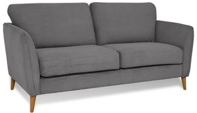 Divano in velluto a coste grigio scuro 170 cm Paris - Scandic