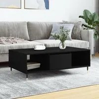 Tavolino da Salotto Nero 104x60x35 cm in Legno Multistrato 827077