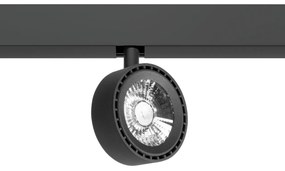 Faro LED 20W Tondo Magnetico CCT CRI92 Nero 48V - BRIDGELUX LED Colore Bianco Variabile CCT