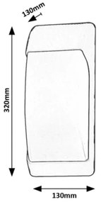 Rabalux 7796 - Applique da esterno OPOLE 1xE27/12W/230V IP65