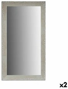 Specchio da parete Legno Bianco Vetro (75 x 136 x 1,5 cm) (2 Unità)