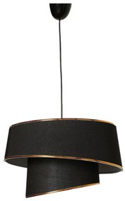 Lampadario su corda BARETTE 1xE27/60W/230V nero/rame