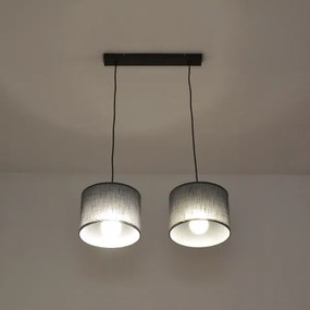 Lampadario a cavo ALBA 2xE27/15W/230V grigio