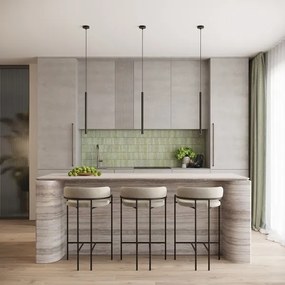 Sollux SL.1338 - Lampadario a sospensione con filo ARCHE 1xG9/8W/230V nero