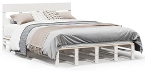 Letto senza materasso bianco 120x200 cm legno massello di pino