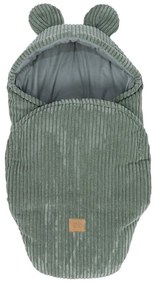 Copertina per neonati verde in velluto a coste 45x80 cm – Meowbaby