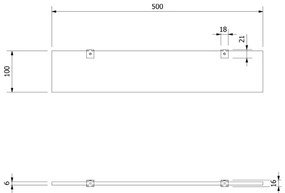 Aqualine - Mensola SAMBA 50 cm