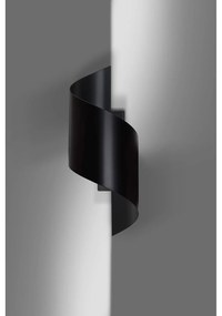 Applique Moderna 1 Luce Ubbe A Fascia In Acciaio Nero