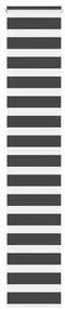 Tenda A Rullo Zebra Nero Larghezza Tessuto 45,9 Cm Poliestere /