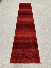 Loribaft Tappeto 100 x 450 Rosso (Iran) Annodato A Mano