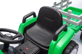 Trattore Elettrico per Bambini 12V con Rimorchio Verde...