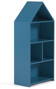 Kave Home - Libreria a casetta per bambini Celeste in MDF blu 50 x 105 cm