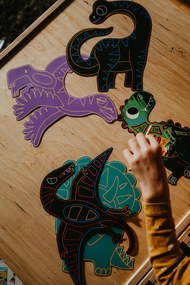 Scratch art - Sagome di dinosauri