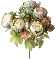 Set 2 Bouquet Artificiali di Peonie Composto da 12 Fiori H 36 cm