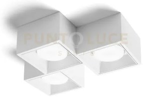 Nasso lampada da soffitto 3 luci attacco gx53 quadrata bianco in g...