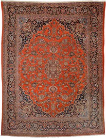 Kashan Tappeto 270x350 Rosa (Iran) Annodato A Mano