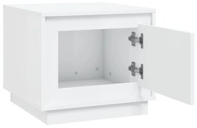 Tavolino da Salotto Bianco 51x50x44 cm in Legno Multistrato