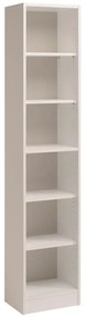 Libreria SOPHIA L 41.3 x P 28 x H 198 cm bianco opaco, portata per ripiano 5 kg