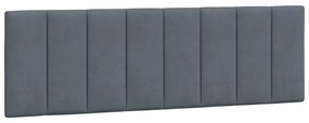 Cuscino testiera grigio scuro 160 cm in velluto