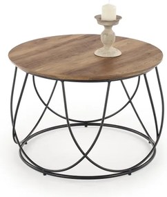 Tavolino NUBIRA 41x60 cm nero/marrone