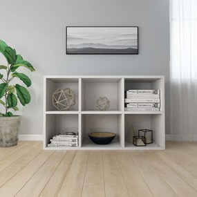 Libreria/credenza bianco lucido 66x30x97,8 cm legno multistrato