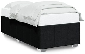 Giroletto senza materasso nero 100x200 cm in tessuto