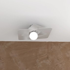 Plafoniera Moderna Wacky Metallo Grigio 1 Luce E27 45Cm