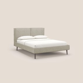 Isotta letto imbottito completamente sfoderabile in morbido tessuti impermeabile T10 tortora