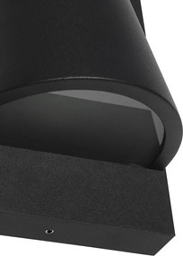 Lampada da parete per esterni intelligente nera IP44 con WiFi GU10 - Femke