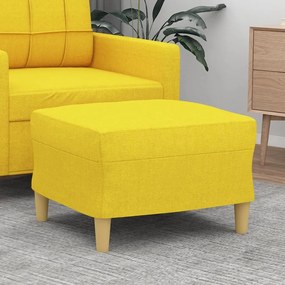 Poggiapiedi Giallo Chiaro 60x50x41 Cm İn Tessuto /