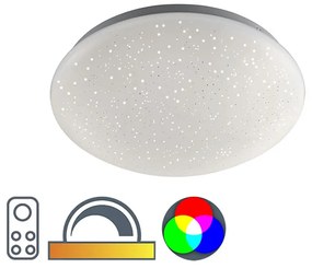 Plafoniera moderna bianca con effetto stella incl. LED - Bex