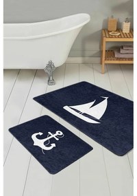 Modré koupelnové předložky v sadě 2 ks 100x60 cm – Mila Home