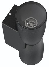 Applique Conica a Clessidra Bidirezionale, IP65 GU10 - Nera Colore del corpo Nero