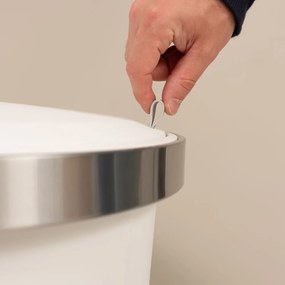 Cestino per la spazzatura in plastica bianco con pedale 50 l – Addis