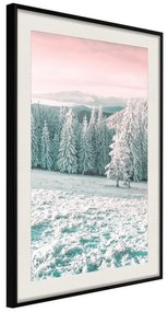 Poster  Frosty Landscape  Cornice Quadri Cornice nera con pass-partout, Larghezza x Altezza Home decor 30x45