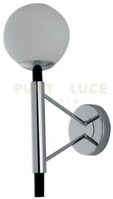 Applique a parete hammond cromo e nera 1 luce attacco e14 15x26x43cm