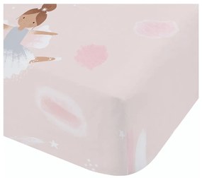 Lenzuolo con angoli per bambini rosa per letto matrimoniale 135x190 cm Dancing Fairies – Catherine Lansfield