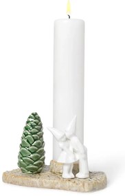 Portacandele natalizio in gres Bacio di Natale, lunghezza 17 cm Christmas Tales - Kähler Design