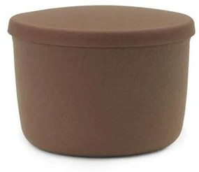 Normann Copenhagen - Hide Storage Pouf Small Brown Normann Copenhagen