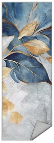 Passatoia blu/dorata lavabile 80x200 cm Golden Leaves – Mila Home