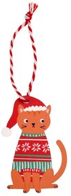 Decorazione per albero di natale in legno 5 cm Ginger Cat – Rex London